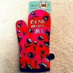Blue Q "Dear Wine, Yes" Cooking Grilling Kitchen Oven Mitt Potholder